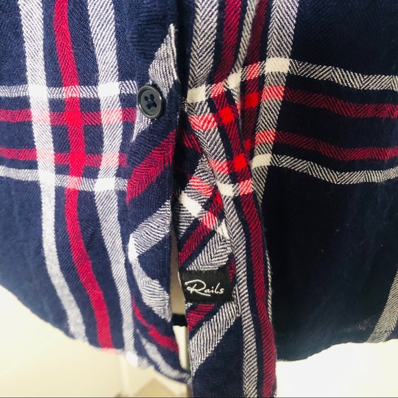 Rails Hunter Red/White/Blue Flannel - Picture 3 of 5